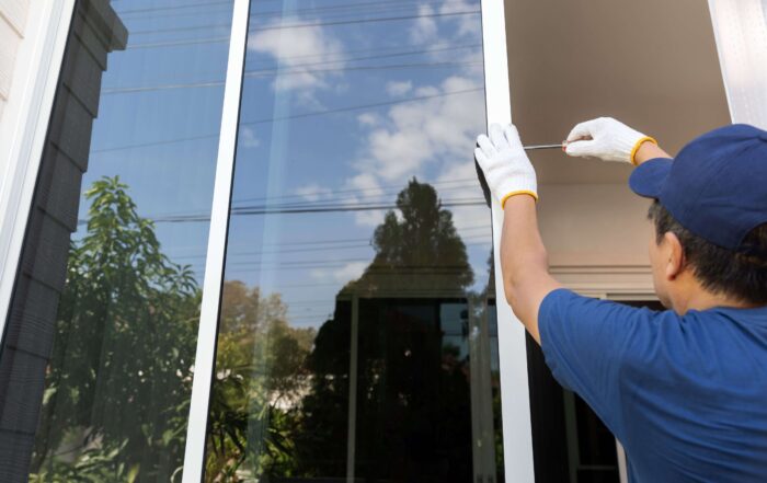 person washing windows