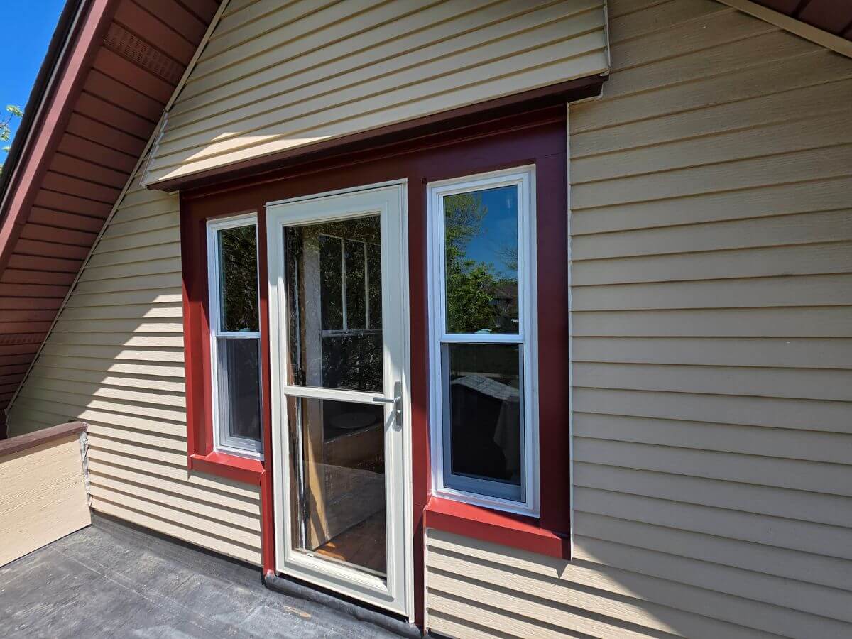 Shorewood door replacement after image outside house