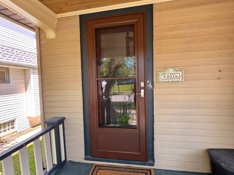 Shorewood door replacement after image outside house