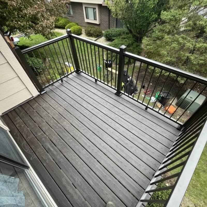 closeup of brown new deck closeup of brown new deck